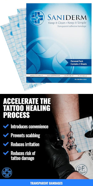 Saniderm Tattoo Aftercare Bandage Pack