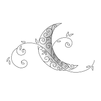 Delicate moon tattoo photo