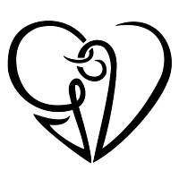 G+V heart tattoo