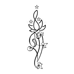 Lotus flower G+A+V tattoo photo