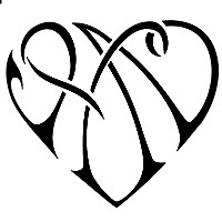 H + N heartigram tattoo photo