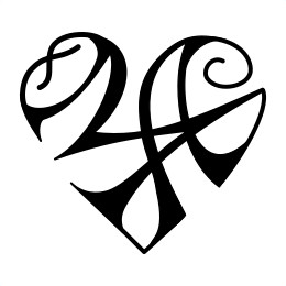 Heart M+A tattoo design