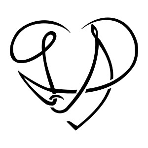 L+A heart tattoo photo