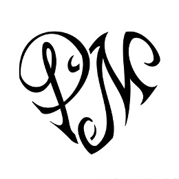 P+M heart tattoo