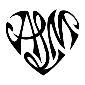 A+L+M heart tattoo: Family bond