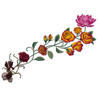 Rose and lotus tattoo design