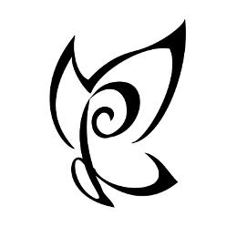M+L butterfly tattoo design