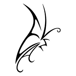 M+E+L+A butterfly tattoo design