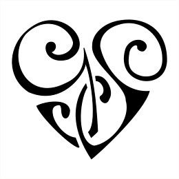 G+S heart tattoo design
