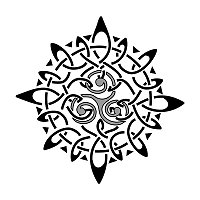Sun and triskell tattoo design