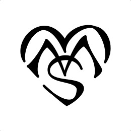 Heart M+M+S tattoo design