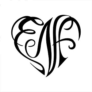 ENF heart tattoo design