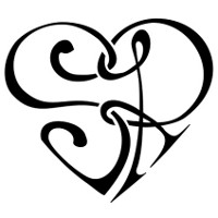 S+R heartigram tattoo photo