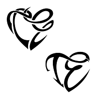 T+E heart tattoo photo