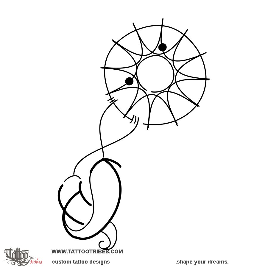 H+J dreamcatcher tattoo: Protection