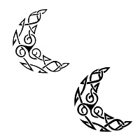 Triskell Moon tattoo design