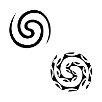 Double spiral tattoo design