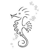 Hippocampus tattoo design