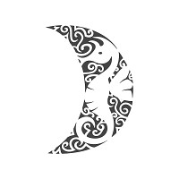 Moon seahorse tattoo design
