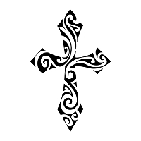 Tribal cross tattoo photo