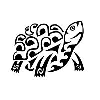 Land turtle tattoo design