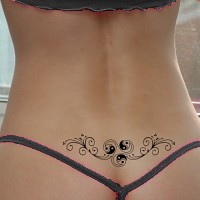 Yin Yang backpiece tattoo design