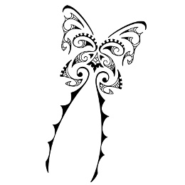 Maori style butterfly 2 tattoo design