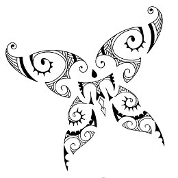 Maori style butterfly 1 tattoo design