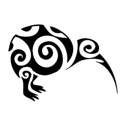 Kiwi bird tattoo design