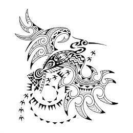 White heron tattoo design