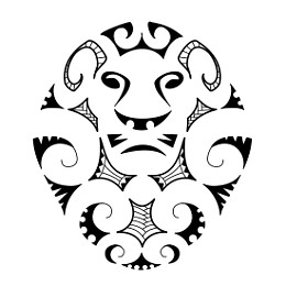 Maori style lion tattoo photo