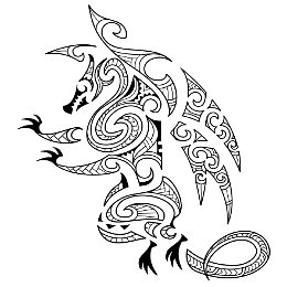 Maori style drake tattoo photo