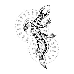 Aboriginal gecko tattoo photo