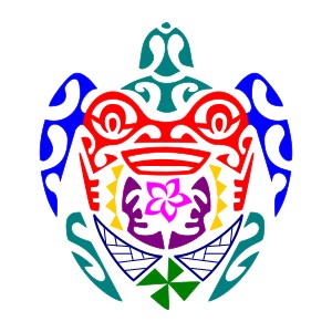 Polynesian family turtle tattoo