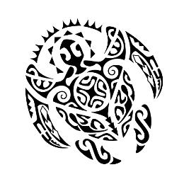 Manta turtle tattoo design
