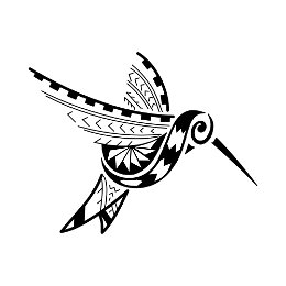 Samoan hummingbird tattoo design
