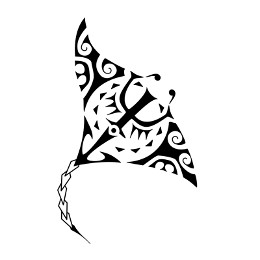 Manta ray tattoo design