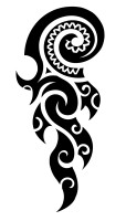 Koru and Flames tattoo design