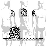 Tribal-Maori half sleeve tattoo design