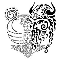 Maori Viking tattoo design