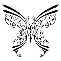 Marquesan butterfly tattoo