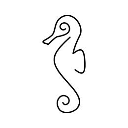 Minimalistic hippocampus tattoo