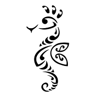 Seahorse tattoo design