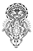 Polynesian ocean tattoo design