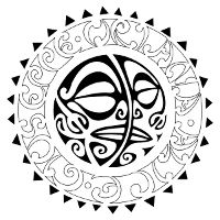 Sun-moon tattoo design