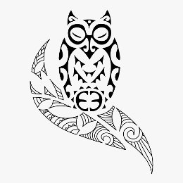 Tiki owl tattoo design