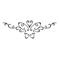 Butterfly lower back tattoo design