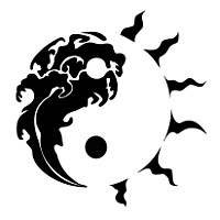 Tribal Yin Yang tattoo design