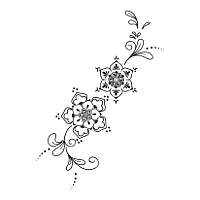 Mehndi flowers tattoo design