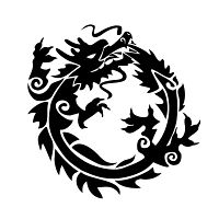 Feng Shui dragon tattoo design